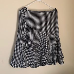 Checkered Black & White Skirt